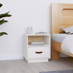VidaXL 818297 Table de nuit et table de chevet Blanc