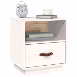 VidaXL 818297 Table de nuit et table de chevet Blanc - Vue supplémentaire 4