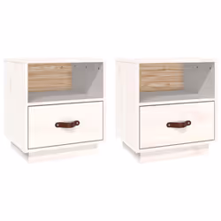 VidaXL 818298, Blanc, Polyuréthane (PU), Bois, 400 mm, 340 mm, 450 mm, 2 pièce(s)