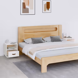 VidaXL 818298 Table de nuit et table de chevet Blanc