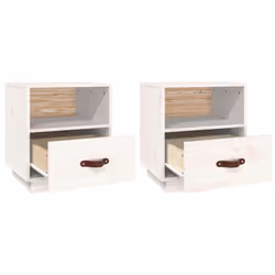 VidaXL 818298 Table de nuit et table de chevet Blanc - Vue supplémentaire 6