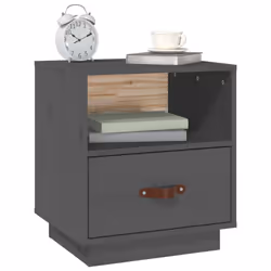 VidaXL 818299 Table de nuit et table de chevet Gris - Vue supplémentaire 4