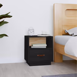 VidaXL 818303 Table de nuit et table de chevet Noir