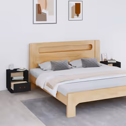 VidaXL 818304 Table de nuit et table de chevet Noir