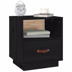 VidaXL 818304 Table de nuit et table de chevet Noir - Vue supplémentaire 4