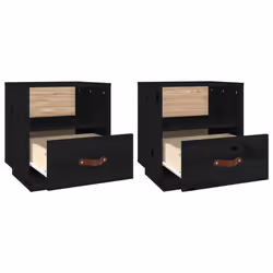 VidaXL 818304 Table de nuit et table de chevet Noir - Vue supplémentaire 6