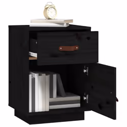 VidaXL 818313 Table de nuit et table de chevet Noir - Vue supplémentaire 4