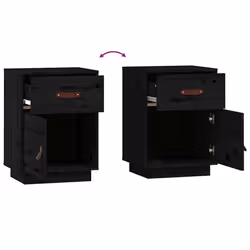 VidaXL 818313 Table de nuit et table de chevet Noir - Vue supplémentaire 8