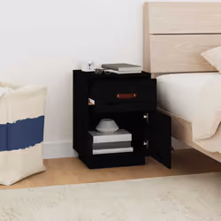 VidaXL 818314 Table de nuit et table de chevet Noir