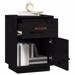 VidaXL 818314 Table de nuit et table de chevet Noir - Vue supplémentaire 4