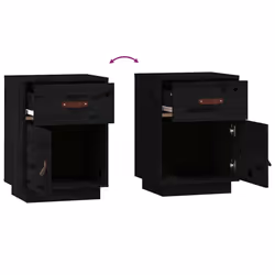 VidaXL 818314 Table de nuit et table de chevet Noir - Vue supplémentaire 8