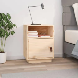 vidaXL Table de chevet - Bois de pin solide