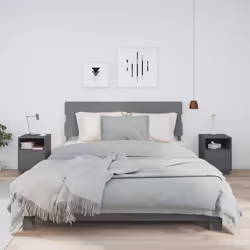 VidaXL 818320 Table de nuit et table de chevet Gris