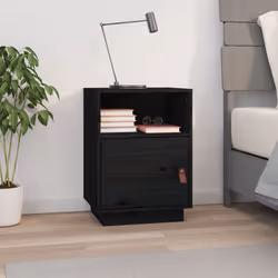 VidaXL 818323 Table de nuit et table de chevet Noir