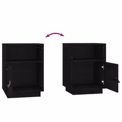 VidaXL 818323 Table de nuit et table de chevet Noir - Vue supplémentaire 8