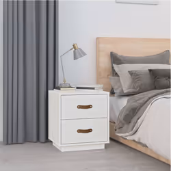 VidaXL 818327 Table de nuit et table de chevet Blanc