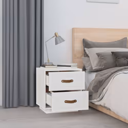VidaXL 818327 Table de nuit et table de chevet Blanc
