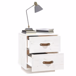 VidaXL 818328 Table de nuit et table de chevet Blanc - Vue supplémentaire 4