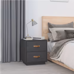 VidaXL 818329 Table de nuit et table de chevet Gris