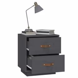 VidaXL 818329 Table de nuit et table de chevet Gris - Vue supplémentaire 4