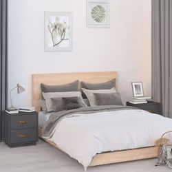 VidaXL 818330 Table de nuit et table de chevet Gris - Vue supplémentaire 2