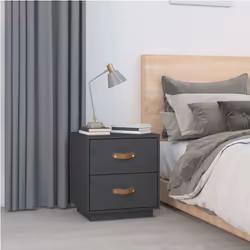 VidaXL 818330 Table de nuit et table de chevet Gris - Vue supplémentaire 3