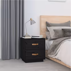 VidaXL 818333 Table de nuit et table de chevet Noir