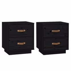 VidaXL 818334, Noir, Bois de pin, 400 mm, 340 mm, 450 mm, 2 pièce(s)