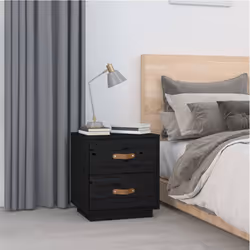 VidaXL 818334 Table de nuit et table de chevet Noir