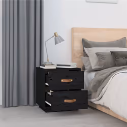 VidaXL 818334 Table de nuit et table de chevet Noir - Vue supplémentaire 4