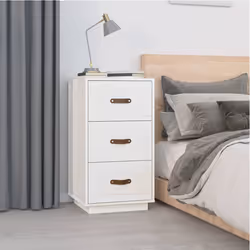 VidaXL 818337 Table de nuit et table de chevet Blanc