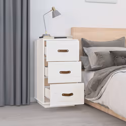 VidaXL 818337 Table de nuit et table de chevet Blanc