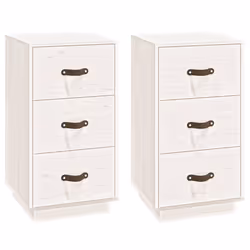 VidaXL 818338, Blanc, Bois de pin, 400 mm, 400 mm, 750 mm, 2 pièce(s)