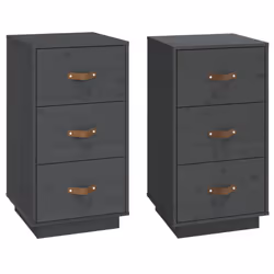 VidaXL 818340, Gris, Bois de pin, 400 mm, 400 mm, 750 mm, 2 pièce(s)