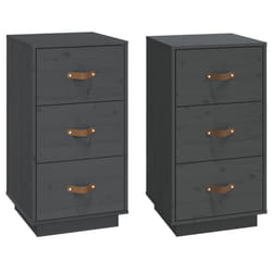 VidaXL 818340 Table de nuit et table de chevet Gris