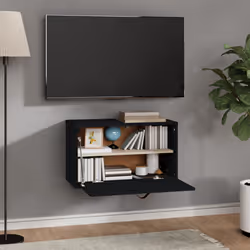 VidaXL 818354 étagères Pin, Bois Noir - Vue supplémentaire 8