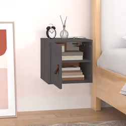 VidaXL 818359 étagères Pin, Bois Gris - Vue supplémentaire 8