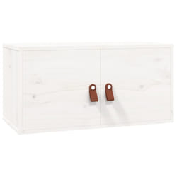 VidaXL 818367 étagères Pin, Simili-cuir Blanc