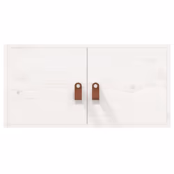 VidaXL 818367 étagères Pin, Simili-cuir Blanc