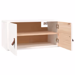 VidaXL 818367 étagères Pin, Simili-cuir Blanc - Vue supplémentaire 5