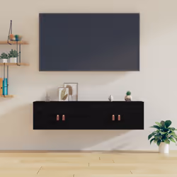 VidaXL 818374 étagères Pin, Bois Noir