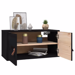 VidaXL 818374 étagères Pin, Bois Noir - Vue supplémentaire 8