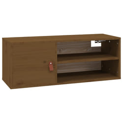 VidaXL 818392 étagères Pin, Simili-cuir Marron
