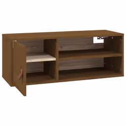 VidaXL 818392 étagères Pin, Simili-cuir Marron - Vue supplémentaire 7