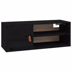 VidaXL 818394 étagères Pin, Simili-cuir Noir - Vue supplémentaire 6
