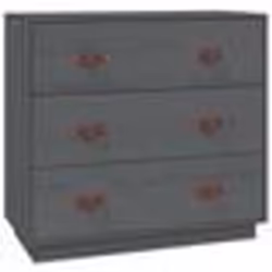 vidaXL Buffet Gris 80x40x75 cm Bois massif de pin