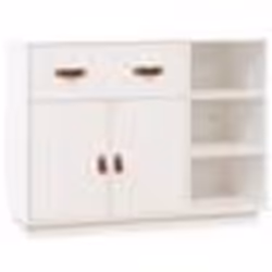 vidaXL Buffet Blanc 98,5x40x75 cm Bois massif de pin