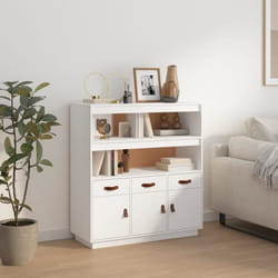 vidaXL Buffet haut Blanc 100x40x108,5 cm Bois massif de pin