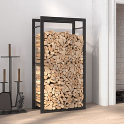 Vidaxl - Portant de bois de chauffage Noir mat 50x28x94 cm Acier
