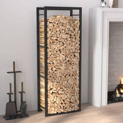 Vidaxl - Portant de bois de chauffage Noir mat 50x28x132 cm Acier